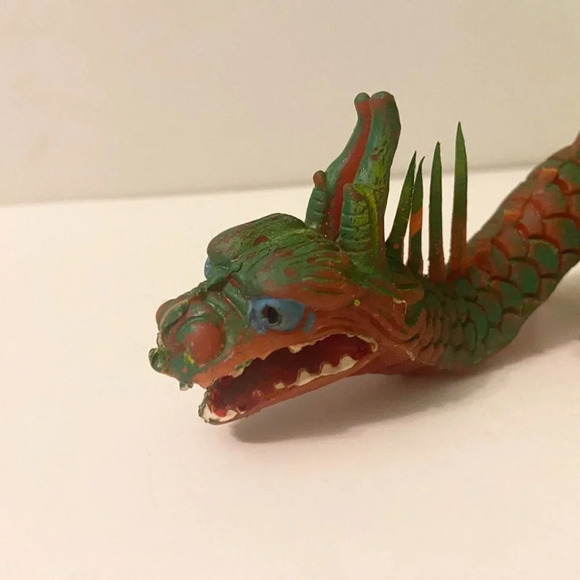 Vintage Rubber Dragon Jiggler Hong Kong 12 Inch Rubbery Toy Figure Broken Tail - Picture 2 of 16